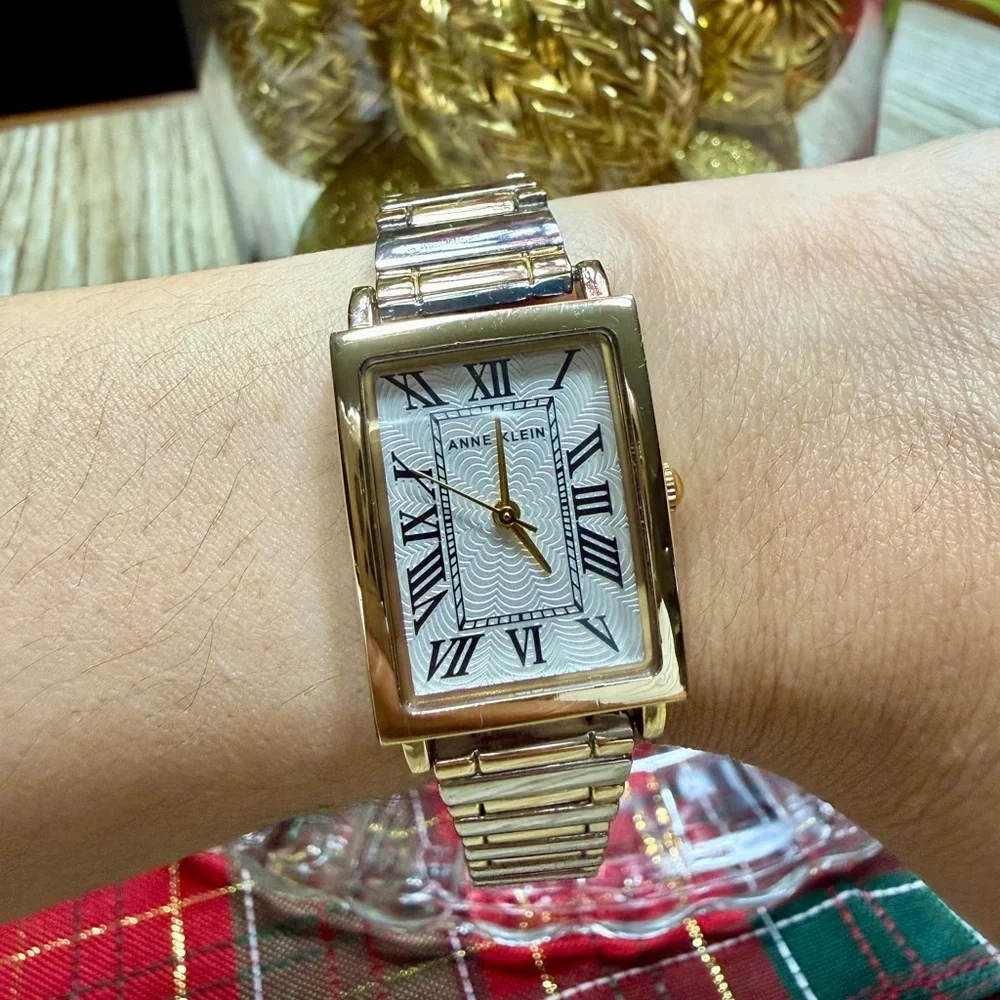 Anne Klein Two-Tone Rectangular Watch - Picture 9 of 9